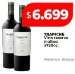 Supermayorista Vital Trapiche vino reserva malbec oferta