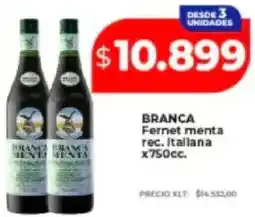 Supermayorista Vital Branca fernet menta rec. italiana oferta