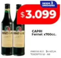 Supermayorista Vital Capri fernet oferta