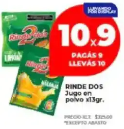 Supermayorista Vital Marinde dos jugo en polvo oferta