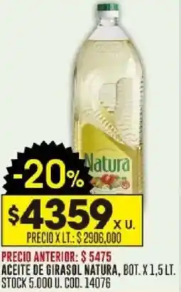 Coto Natura aceite de girasol oferta