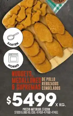 Coto Nuggets, medallones & supremas de pollo rebozados congelados oferta