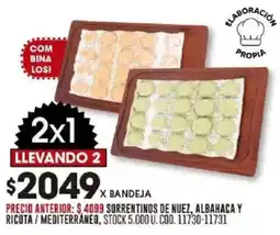 Coto Sorrentinos de nuez, albahaca y ricota / mediterráneo oferta