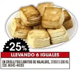 Coto En criollitos/libritos de hojaldre oferta