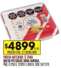 Coto Doña aurora queso pategrás oferta