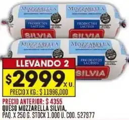 Coto Silvia queso mozzarella oferta