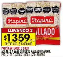 Coto Itapirú aderezo a base de queso rallado oferta