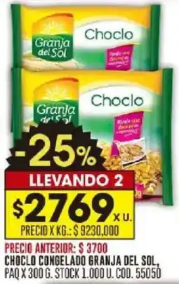 Coto Choclo congelado granja del sol, paq oferta
