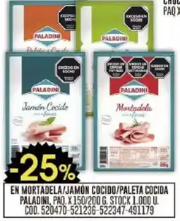 Coto En mortadela/jamón cocido/paleta cocida paladini, paq. oferta