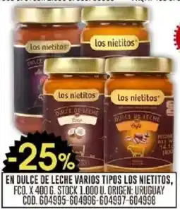 Coto En dulce de leche varios tipos los nietitos oferta