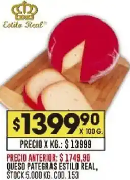 Coto Estilo real queso pategras oferta