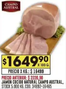 Coto Campo austral jamon cocido natural oferta