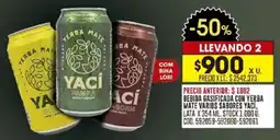 Coto Bebida gasificada con yerba mate varios sabores yaci, lata oferta