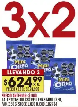 Coto Oreo galletitas dulces rellenas mini paq. oferta