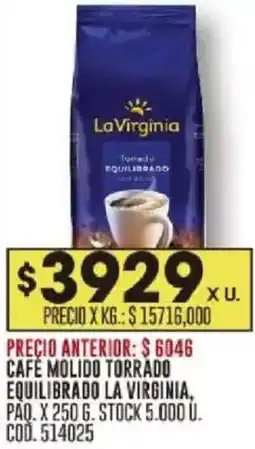 Coto La virginia café molido torrado equilibrado , paq. oferta