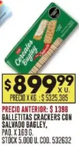 Coto Salvado bagley galletitas crackers con paq. oferta
