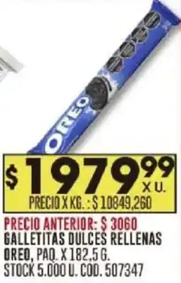 Coto Oreo galletitas dulces rellenas paq. oferta