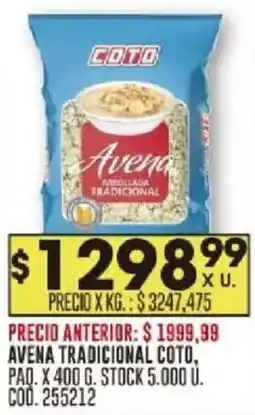 Coto Coto avena tradicional pao. oferta