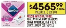 Coto Nosotras toallas femeninas clásicas suave paq oferta