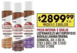 Coto Ceramicol lustramuebles multisuperficies naranja/lavanda/original aer. oferta