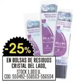 Coto Cristal del lago en bolsas de residuos oferta
