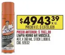 Coto Mr músculo limpia horno aer. oferta