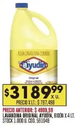Coto Ayudín lavandina original bidon oferta