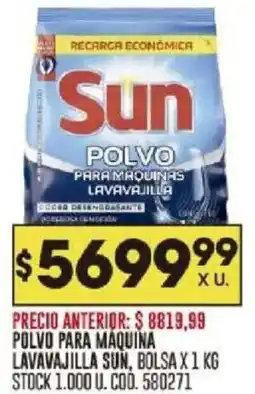 Coto Sun polvo para maquina lavavajilla bolsa oferta