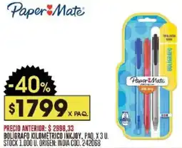 Coto Paper mate bolígrafo kilométrico inkjoy, paq. oferta