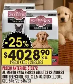 Coto Dog selection alimento para perros adultos criadores, bol oferta