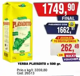 Maxiconsumo Playadito yerba oferta