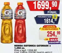 Maxiconsumo Gatorade bebida isotonica oferta