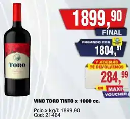 Maxiconsumo Toro tinto vino oferta