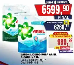 Maxiconsumo Ariel jabon liquido ropa oferta