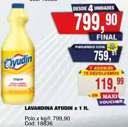 Maxiconsumo Ayudín lavandina oferta