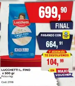 Maxiconsumo Lucchetti l. fino oferta