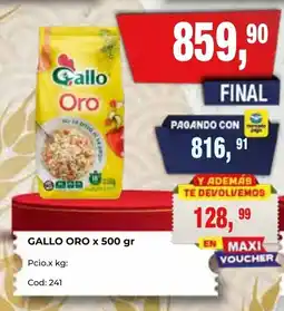 Maxiconsumo Gallo oro oferta