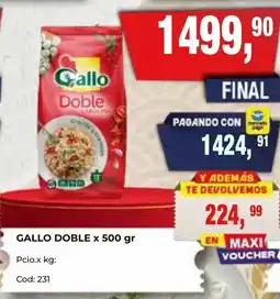 Maxiconsumo Gallo doble oferta