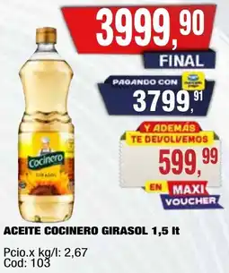 Maxiconsumo Girasol aceite cocinero oferta