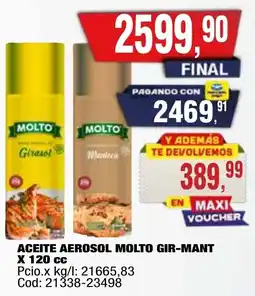 Maxiconsumo Molto gir-mant aceite aerosol oferta