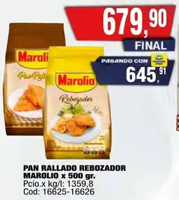 Maxiconsumo Marolio pan rallado rebozador oferta