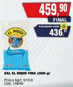 Maxiconsumo Sal el dique fina oferta