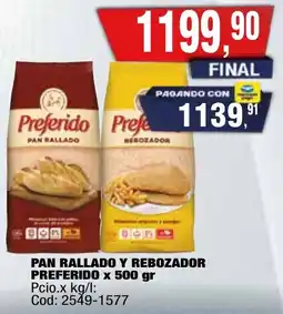 Maxiconsumo Preferido pan rallado y rebozador oferta