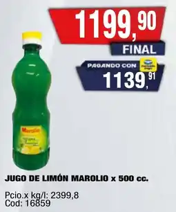 Maxiconsumo Marolio jugo de limón oferta