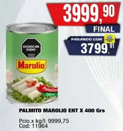 Maxiconsumo Marolio palmito ent oferta