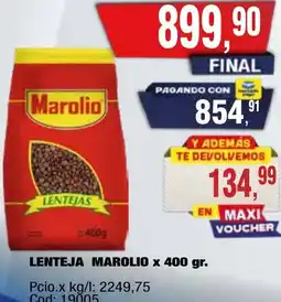 Maxiconsumo Marolio lenteja oferta