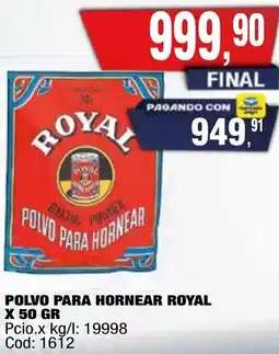 Maxiconsumo Royal polvo para hornear oferta