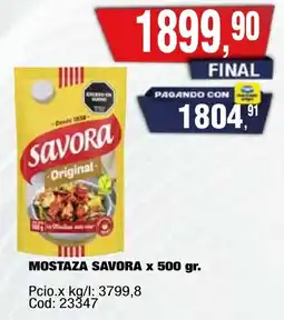 Maxiconsumo Savora mostaza oferta