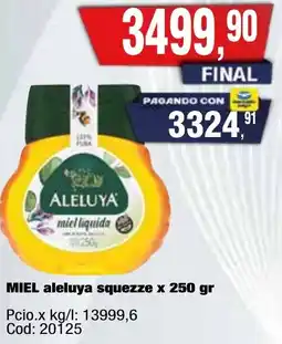 Maxiconsumo Aleluya miel squezze oferta
