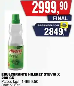 Maxiconsumo Hileret edulcorante stevia oferta